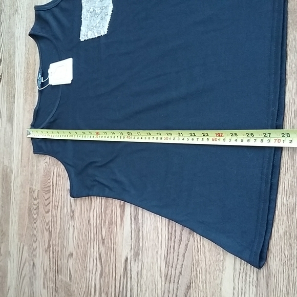 (3X) NWT Coeur De Vague Classic Fashion Designed in France Sequin Detail Tank - Picture 6 of 9